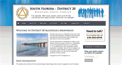 Desktop Screenshot of district20aa.org
